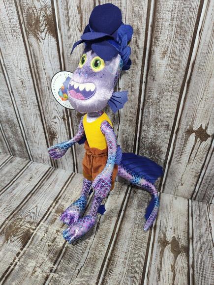 Walt Disney Pixar Movie Luca Alberto Sea Dragon Stuffed Plush Doll 17" Rare - Picture 2 of 7